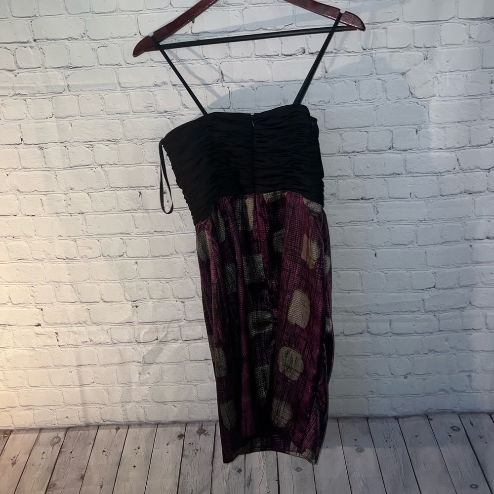 max and cleo purple & black dress size 6 - Picture 5 of 7